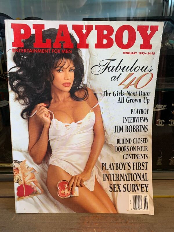 product details: PLAYBOY MAGAZINE | FEBRUARY 1995 | FABULOUS AT 40, INTERNATIONAL SEX SURVEY, TIM ROBBINS photo