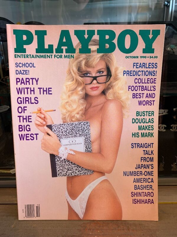 product details: PLAYBOY MAGAZINE | OCTOBER 1990 | PARTY WITH THE GIRLS OF THE BIG WEST, SHINTARO ISHIHARA, COLLEGE FOOTBALLS BEST & WORST photo