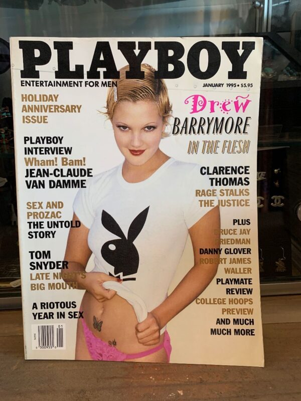product details: PLAYBOY MAGAZINE | JANUARY 1995 | HOLIDAY ANNIVERSARY ISSUE DREW BARRYMORE, SEX AND PROZAC, TOM SNYDER, A RIOTOUS YEAR IN SEX, CLARENCE THOMAS photo