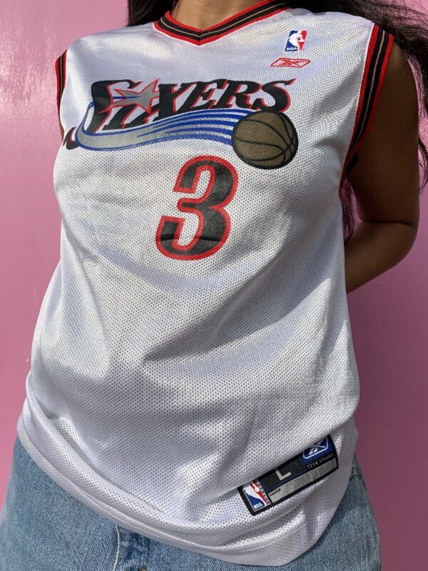 product details: NBA PHILADELPHIA 76ERS #3 IVERSON BASKETBALL JERSEY SMALL FIT photo
