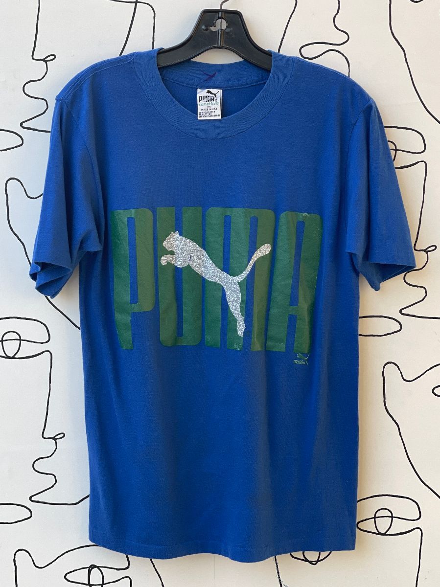 Classic Puma Logo Tshirt Soft Single Stitch Made In Usa | Boardwalk Vintage