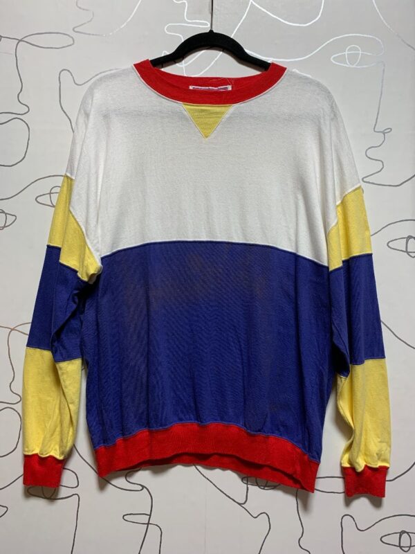product details: AS IS- 1990S COTTON COLOR-BLOCK LONG SLEEVE SHIRT photo