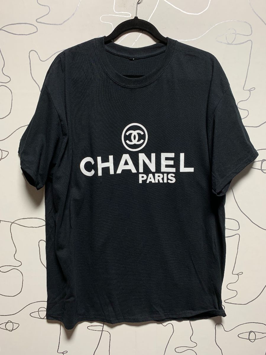 Vintage Bootleg Chanel T shirt (grey) circa 1980s- Size S-2XL