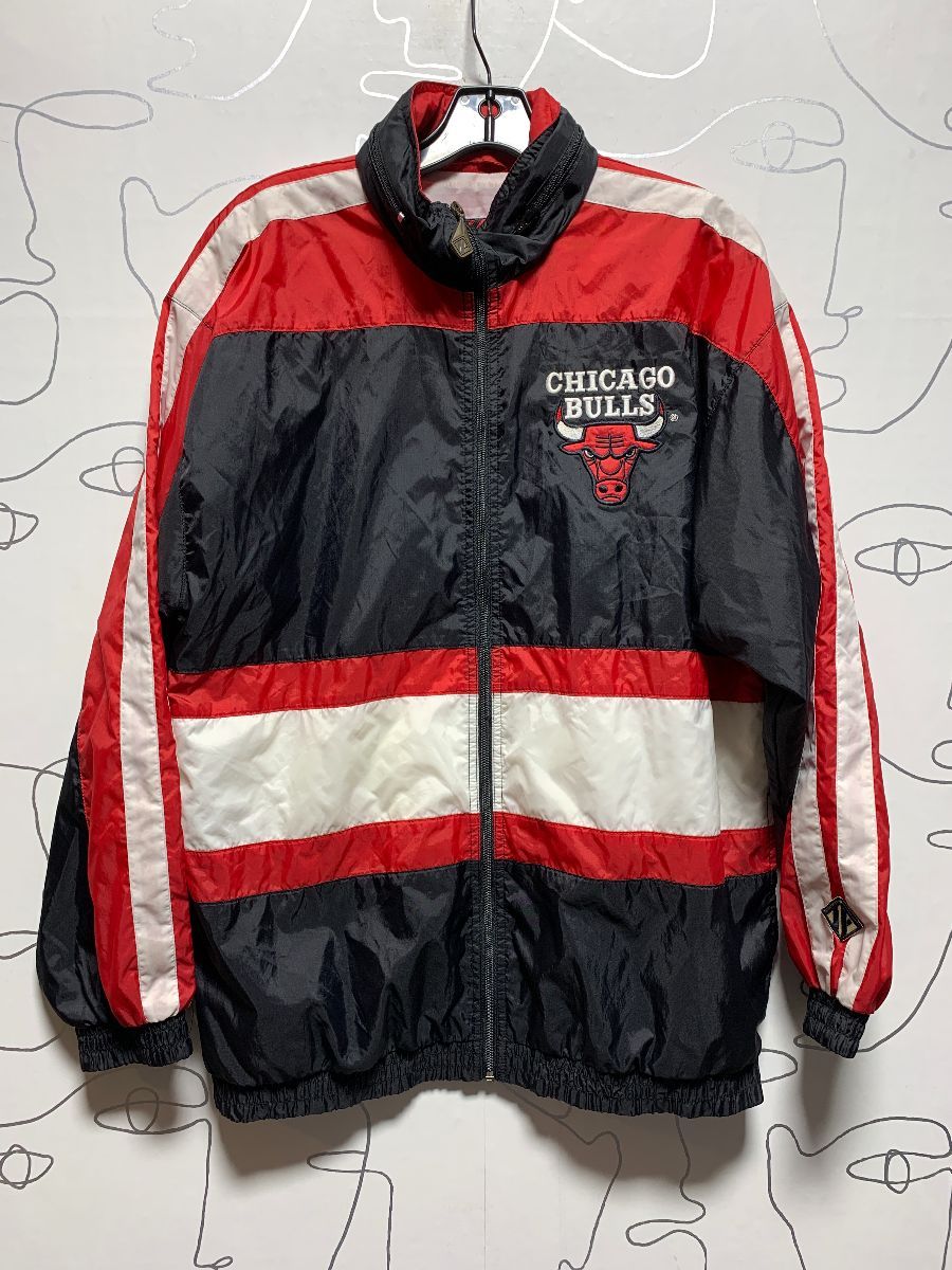 Nba Chicago Bulls Color Block Windbreaker W/ Hideaway Hood | Boardwalk ...