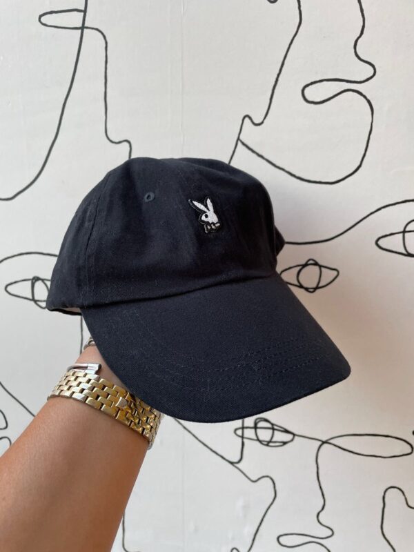 product details: CLASSIC BASEBALL CAP WITH SMALL PLAYBOY BUNNY PATCH #DADHAT photo