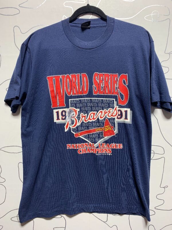 product details: 1991 WORLD SERIES BRAVES  NATIONAL LEAGUE CHAMPIONS GRAPHIC TEE photo