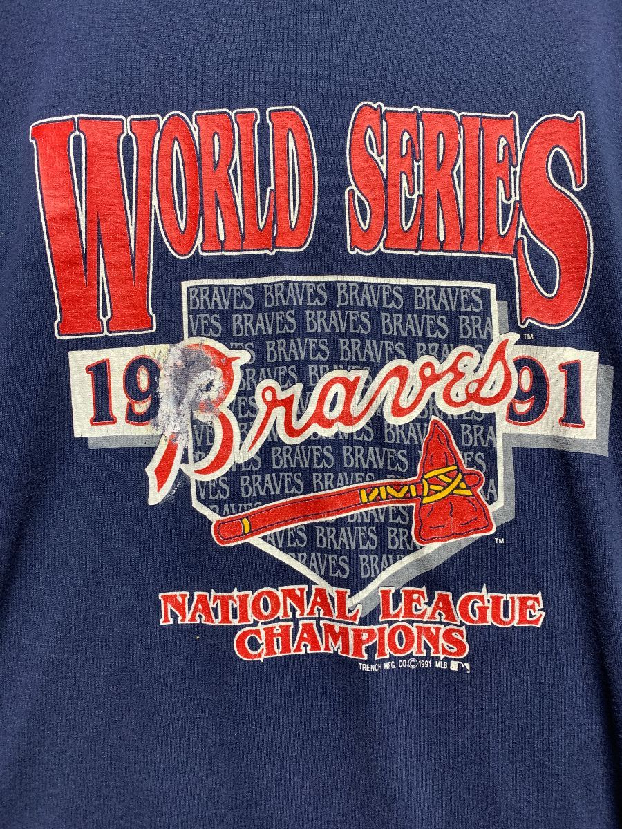 90s Atlanta Braves World Series NL Champs 1991 t-shirt Large - The Captains  Vintage