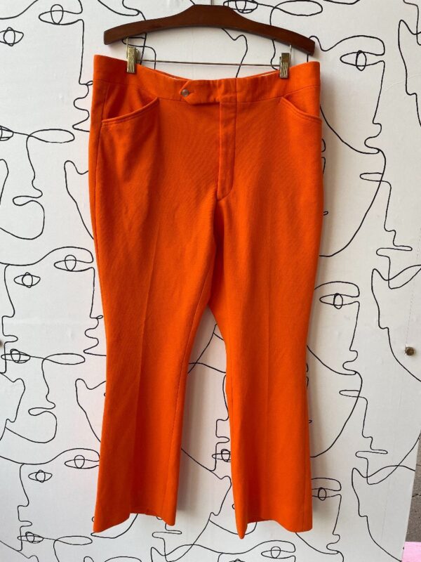 1970s Bright Orange Disco Trousers | Boardwalk Vintage