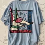 AS IS – 1990S RUDE DOG PARTY POOCH NEON GRAPHIC T-SHIRT