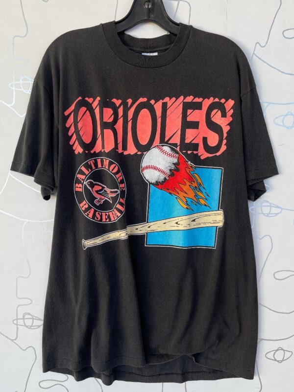 product details: ORIOLES BALTIMORE BASEBALL FLAME GRAPHIC T-SHIRT photo