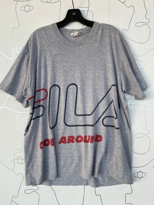 product details: AS IS 100% COTTON FILA GOES AROUND THIN GRAPHIC T-SHIRT photo