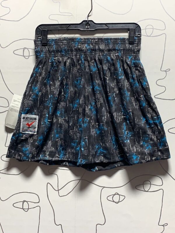 product details: 1990S DEADSTOCK LIGHTNING PRINT ABSTRACT PRINT COTTON SHORTS - HEMMED & SHORTENED photo