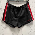 AS-IS AWESOME 1970S ATHLETIC SHORTS WITH VERTICAL SIDE STRIPES HIGH CUT SIDES