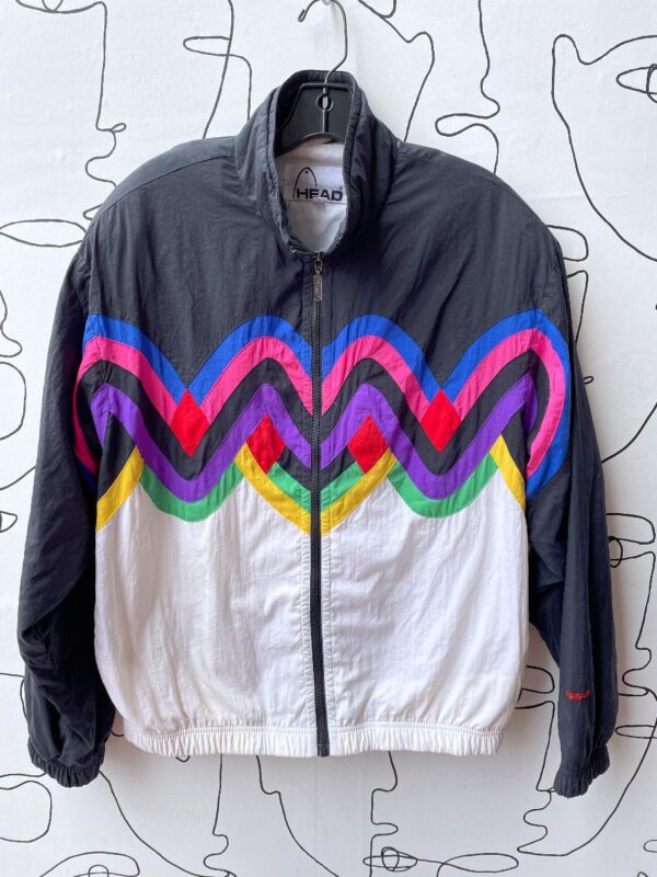 product details: 1980S-90S RAINBOW PATCHWORK ZIPUP JACKET AS-IS photo