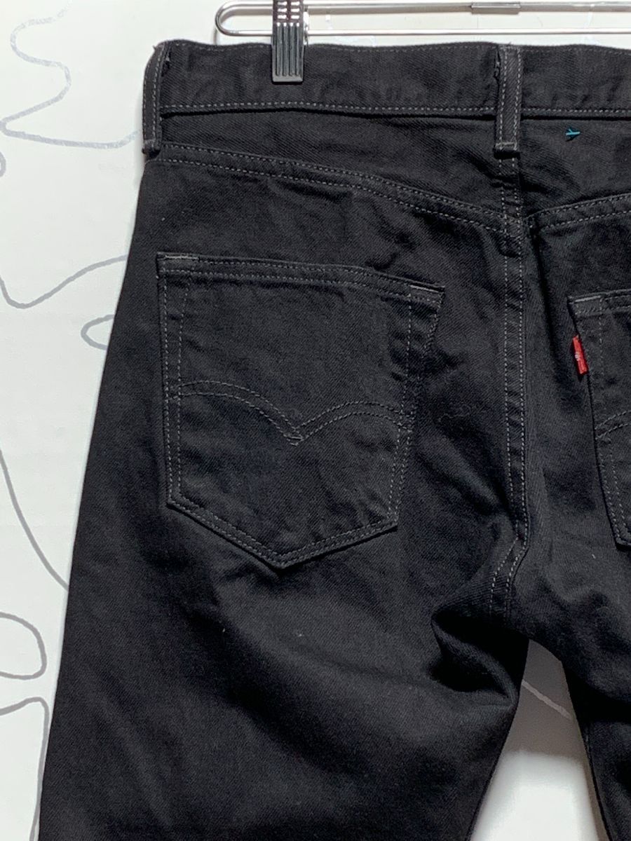 501 Dark Wash Black Button Fly Straight Leg Jeans | Vintage