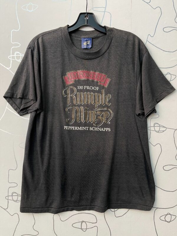 product details: RUMPLE MINZE PEPPERMINT SCHNAPPS PAPER THIN GRAPHIC T-SHIRT photo