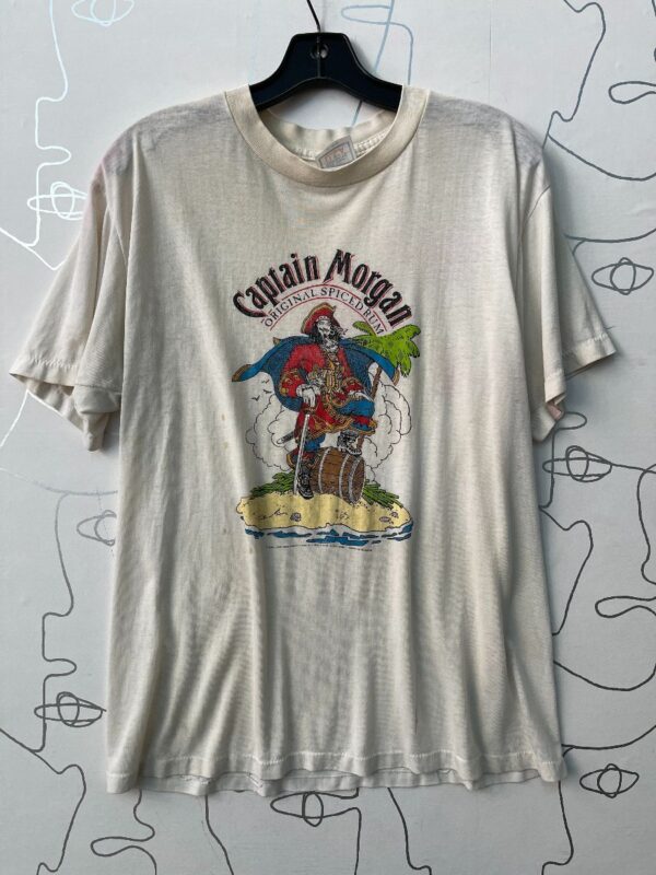 product details: AS IS - SUPER THIN CAPTAIN MORGAN ORIGINAL SPICED RUM GRAPHIC T-SHIRT photo