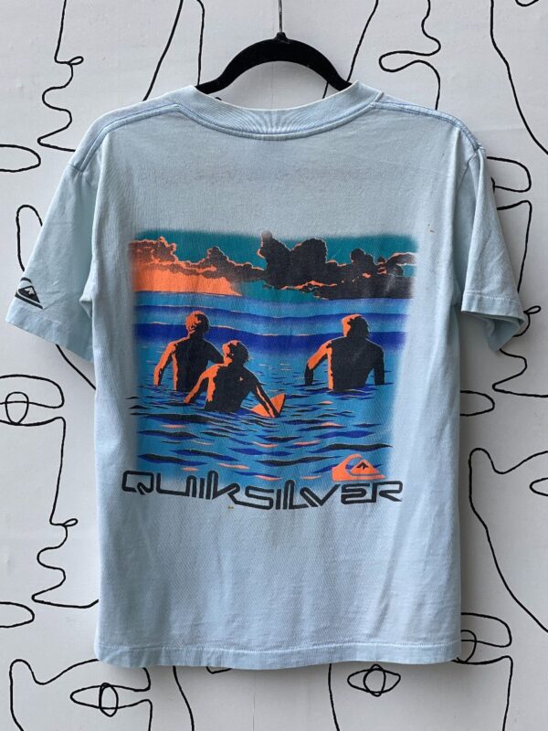 product details: AS IS - QUICKSILVER 3 SURFERS GRAPHIC T-SHIRT SMALL FIT photo