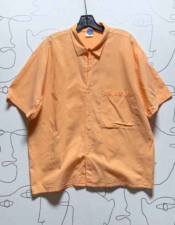 product details: SOLID SORBET COLORED COTTON DEADSTOCK JIMMY Z BUTTON UP SHORT SLEEVE SHIRT photo