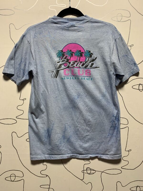 product details: AS IS SINGLE STITCH MARBLED BEACH CLUB NEWPORT BEACH GRAPHIC TEE photo