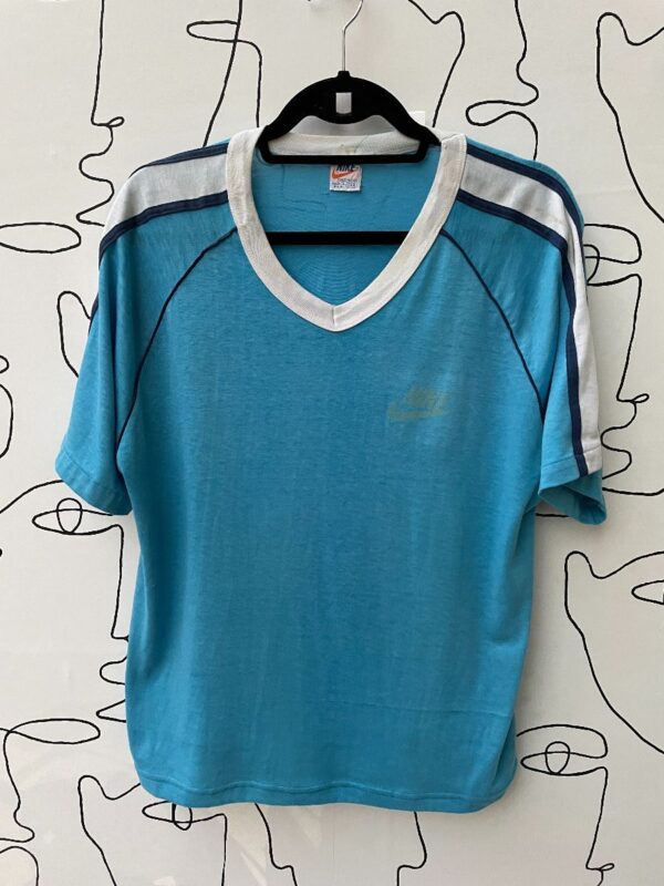 product details: AS-IS 1970S NIKE WHITE TAG PAPER THIN JERSEY STYLE TEE photo