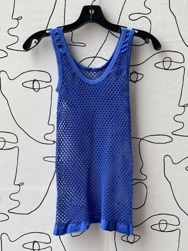 product details: 7-49 MESH TANK TOP W/ SOLID TRIM photo