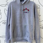AS-IS BOOTLEG GUCCI CHAMPION EMBROIDERED ROSE HOODED SWEATSHIRT