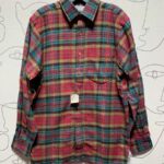 DEADSTOCK PLAID FLANNEL LONG SLEEVE BUTTON UP SHIRT
