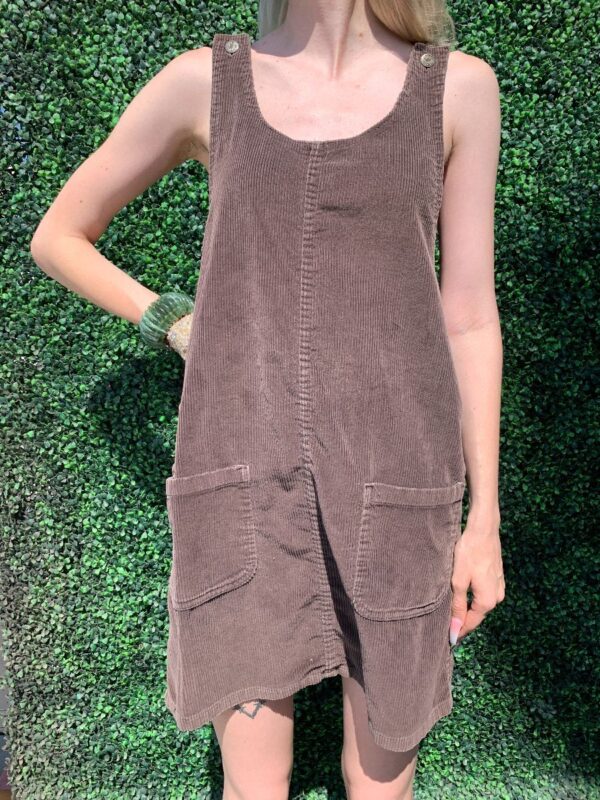 product details: CUTE 1990S CORDUROY PINAFORE STYLE OVERALL DRESS photo