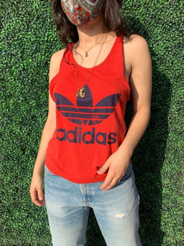 product details: AS IS CLASSIC SLEEVELESS ADIDAS GRAPHIC PRINTED TANK TOP photo