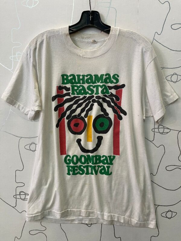 product details: AS IS - BAHAMAS RASTA GOOMBAY FESTIVAL GRAPHIC T-SHIRT photo