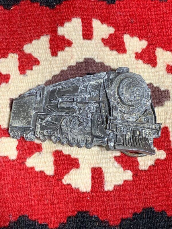 product details: VINTAGE SOLID BRASS FREIGHT TRAIN BELT BUCKLE photo