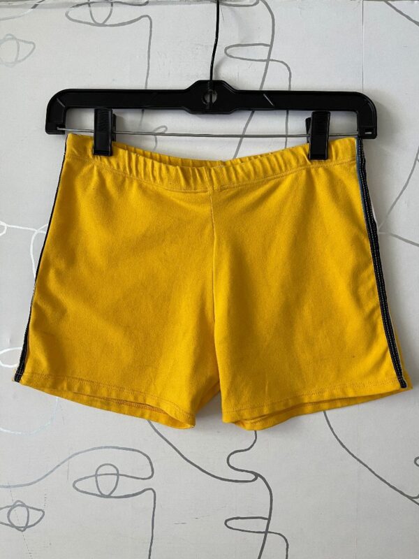 product details: AS IS - STRETCHY RAYON SIDE STRIPED SHORTS W/ DRAWSTRING WAIST photo