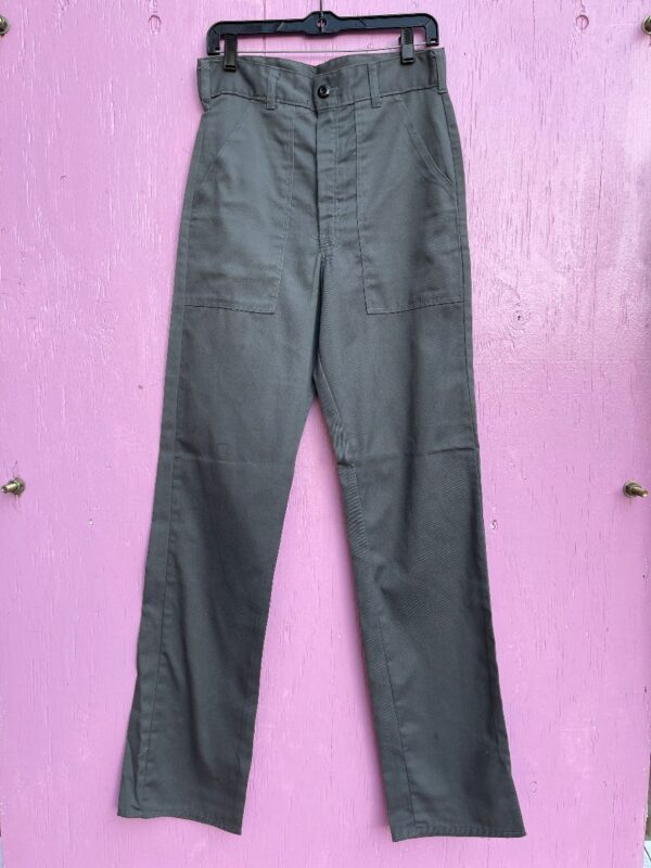 product details: RAD LATE 70S SOLID HIGH WAISTED STRAIGHT LEG CARGO PANTS photo