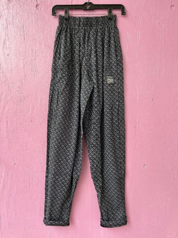 product details: 1990S DEADSTOCK STRIPED DIAMOND PRINT HAMMER PANTS photo