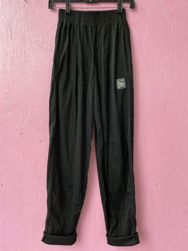 product details: 1990S COTTON DEADSTOCK DOTTED THIN STRIPED HAMMER PANTS EXTRA SMALL FIT photo
