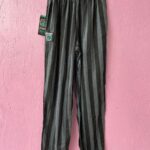 COOL 1990S COTTON DEADSTOCK VERTICAL STRIPED DRAWSTRING WORKOUT PANTS