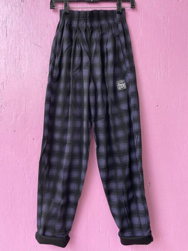 product details: FUN 1990S COTTON DEADSTOCK PLAID PRINT DRAWSTRING HAMMER PANTS SMALL FIT photo