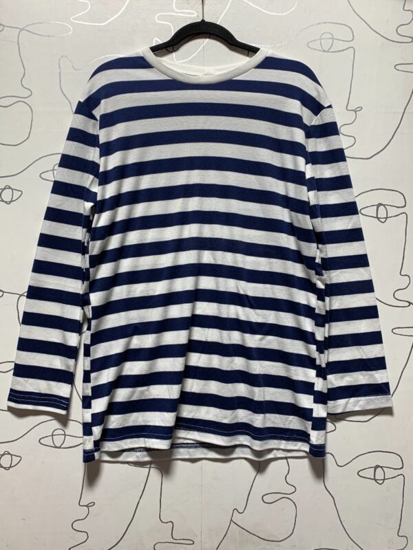 product details: 1990S DEADSTOCK STRIPED LONG SLEEVE SHIRT GONDOLIER SHIRT photo