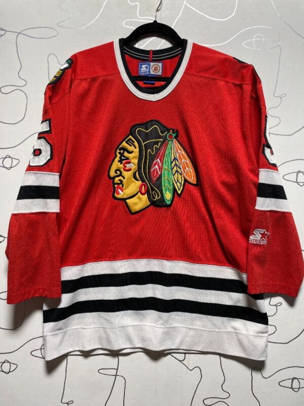 product details: NHL CHICAGO BLACKHAWKS EMBROIDERED HOCKEY JERSEY #5 HEWIT photo