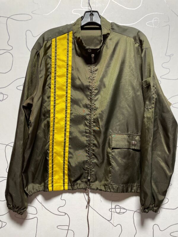 product details: CLASSIC 1960S STRIPED RACER WINDBREAKER RACING JACKET IRIDESCENT COLOR photo