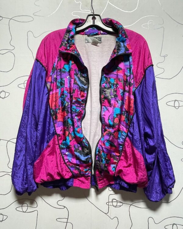 product details: COLORBLOCK AND FUNKY PRINT WINDBREAKER photo