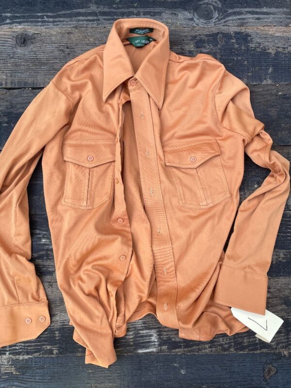 product details: VINTAGE 1970S POLYESTER WESTERN STYLE BUTTON DOWN SHIRT photo