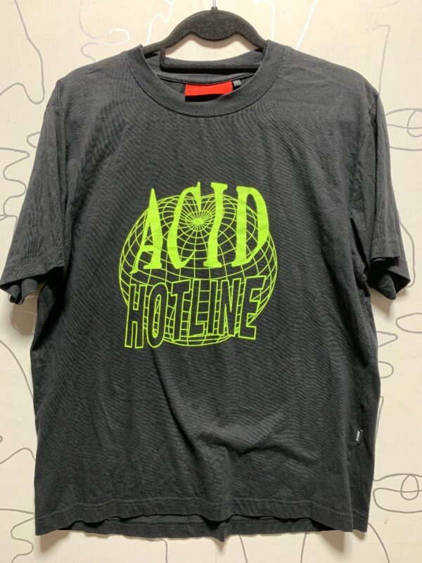 product details: ACID HOTLINE NEON GREEN GRAPHIC TSHIRT photo