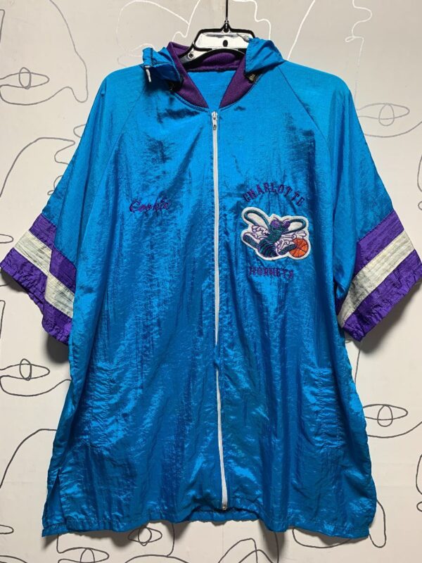 product details: NBA CHARLOTTE HORNETS THIN HOODED PRACTICE SHORTS AND JACKET SET W/ COOKIE EMBROIDERED NAME AS-IS photo