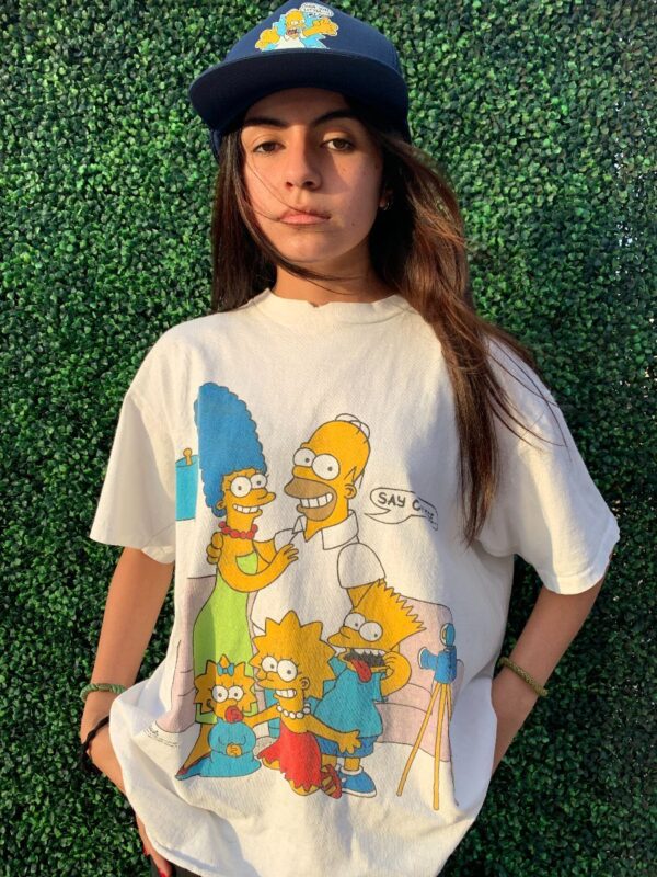 product details: SIMPSONS FAMILY PORTRAIT SAY CHEESE T-SHIRT AS-IS photo