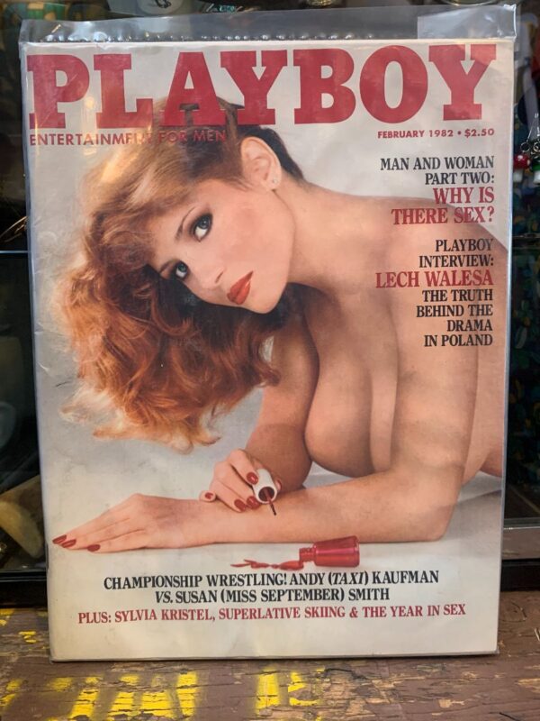 product details: PLAYBOY MAGAZINE | FEBRUARY 1982 | CHAMPIONSHIP WRESTLING! ANDY KAUFMAN VS SUSAN SMITH photo