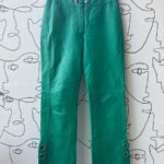 10-03 AMAZING GROMMET SNAP DETAIL HIGH-WAISTED LEATHER PANTS