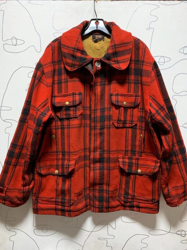 product details: 40S WOOLRICH BUFFALO PLAID FLANNEL THICK WOOL JACKET photo