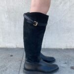 BOOTS LEATHER SUEDE KNEE HIGH